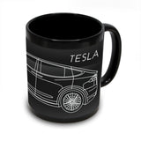 Tesla Model X Black Coffee Mug