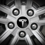 Tesla Wheel Sticker ROUND Decal - Carbon Fiber and Colors