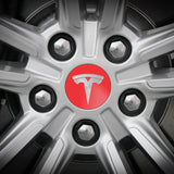 Tesla Wheel Sticker ROUND Decal - Carbon Fiber and Colors