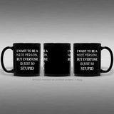 I Want To Be A Nice Person - Black Coffee Mug