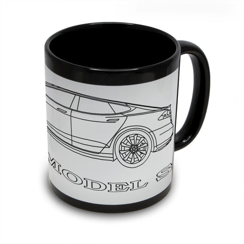 Tesla Model 3 Prototype Draw Coffee Mug
