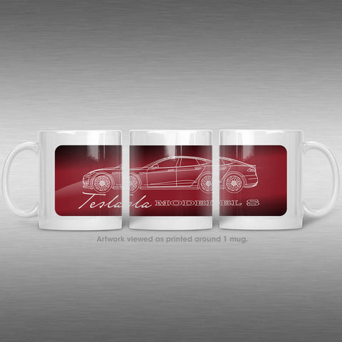Tesla Model S Mug | Tesla Coffee Cups