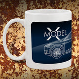 Blue | Tesla Model X Coffee Cup | Tesla Coffee Mug | Tesla Pride